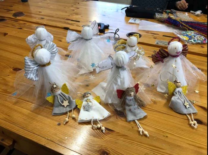 Children's arts and crafts - angel decorations